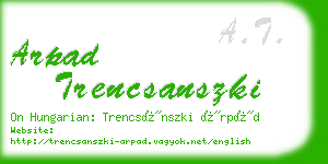 arpad trencsanszki business card